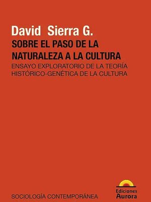 cover image of Sobre el paso de la naturaleza a la cultura